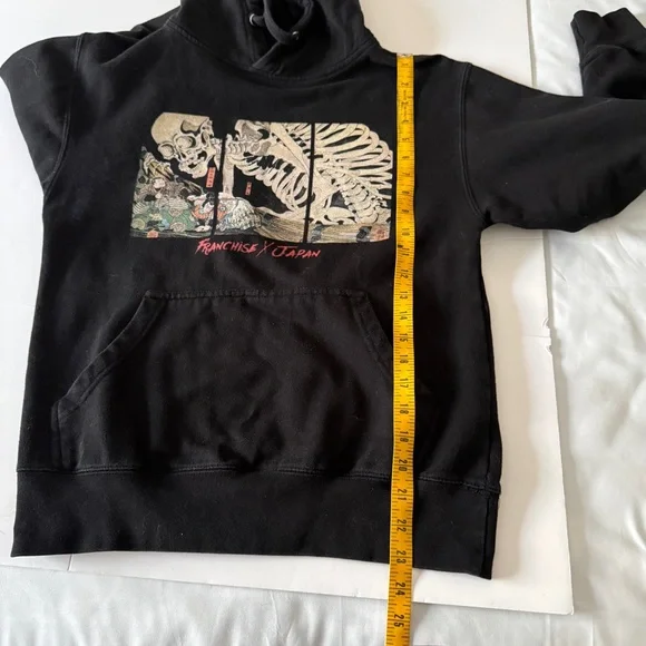 New Franchise LA FRANCHISE X JAPAN Fishman w Skeleton Hoodie Black USA Made Sz S - Picture 6 of 6